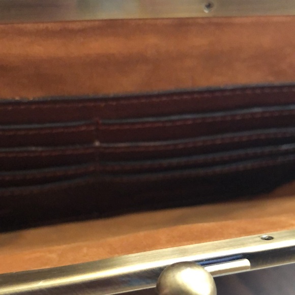 Patricia Nash Brown Leather Crossbody Clutch - Picture 4 of 4